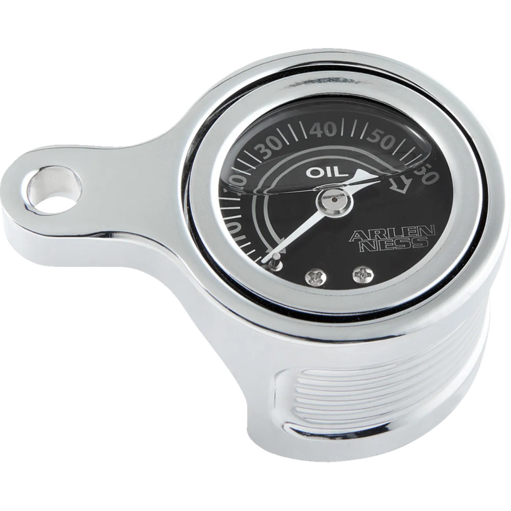 Method® Oil Pressure Gauge — 0–60 psi, Black face, Chrome housing