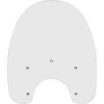 Replacement Plastic Windshield — 48.5 cm (19") height, 58.5 cm (23") width, 22 cm (8-3/4") headlight cutout