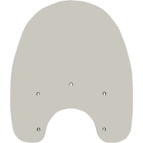 Replacement Plastic Windshield — 48.5 cm H, 58.5 cm W, 22 cm headlight cutout, Solar