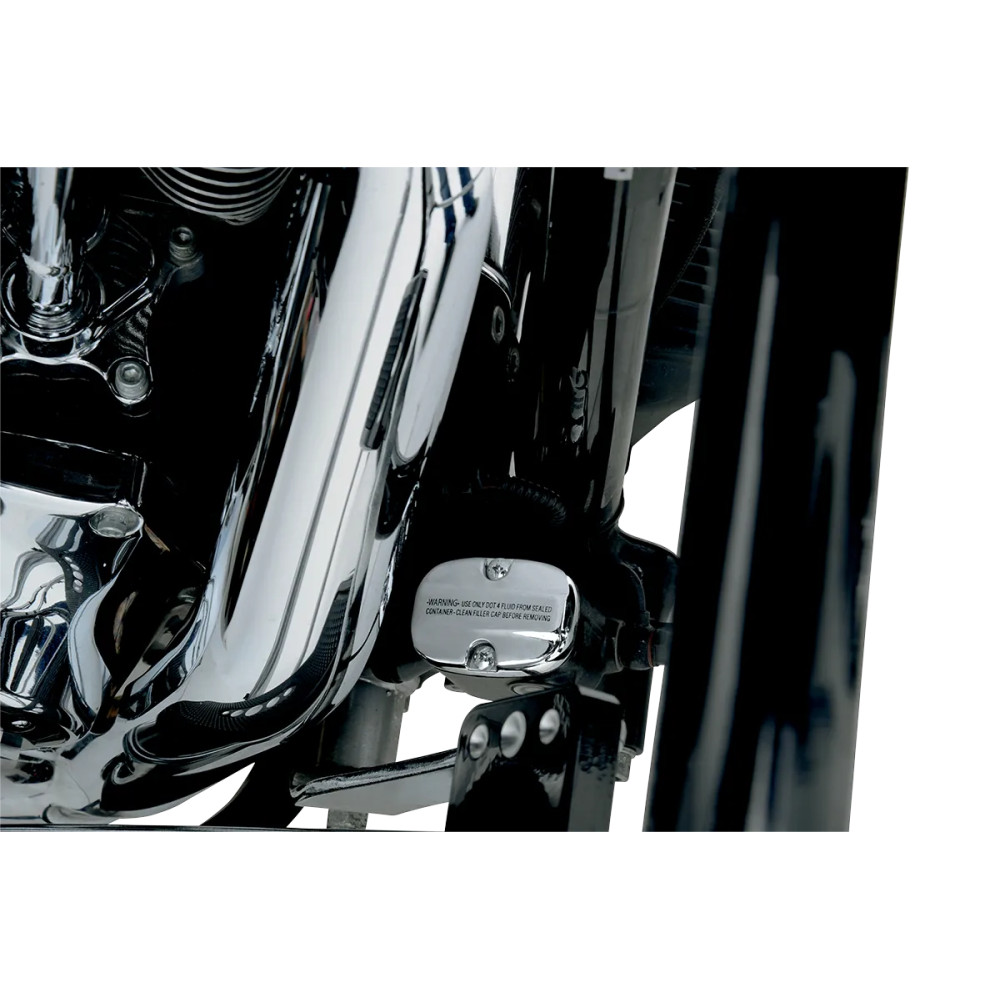 Rear Brake Master Cylinder Cover Kit — Chrome, Rear