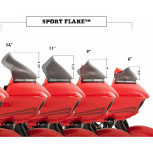 Sport Flare™ Windshield — 15 cm (6") height, Dark Smoke
