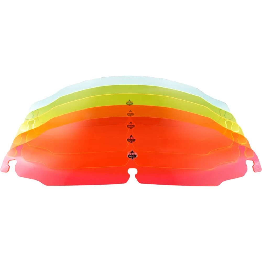 Kolor Flare™ Ice Windshield — 89 mm (3-1/2"), Orange, Detachable