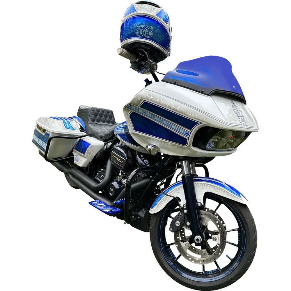 Kolor Flare™ Sport Windshield — 23 cm (9"), detachable mount, blue