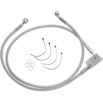 Extended Length Stainless Steel Brake Line Kit — 90 cm (35-1/2"), Oversize +5.1 cm (2"), rear mount