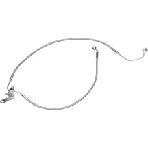 Stainless Steel Brake Line Kit — 118 cm (46-3/8"), rear, silver, clear-coated