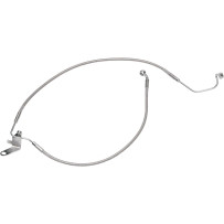 Stainless Steel Brake Line Kit — 118 cm (46-3/8"), rear, silver, clear-coated