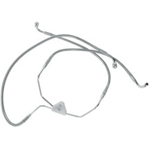 Stainless Steel Brake Line Kit — 16 in, 26-7/8 in, front lower upper, silver clear-coated