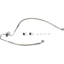 Stainless Steel Brake Line Kit — 75 cm (29-5/8"), rear, silver
