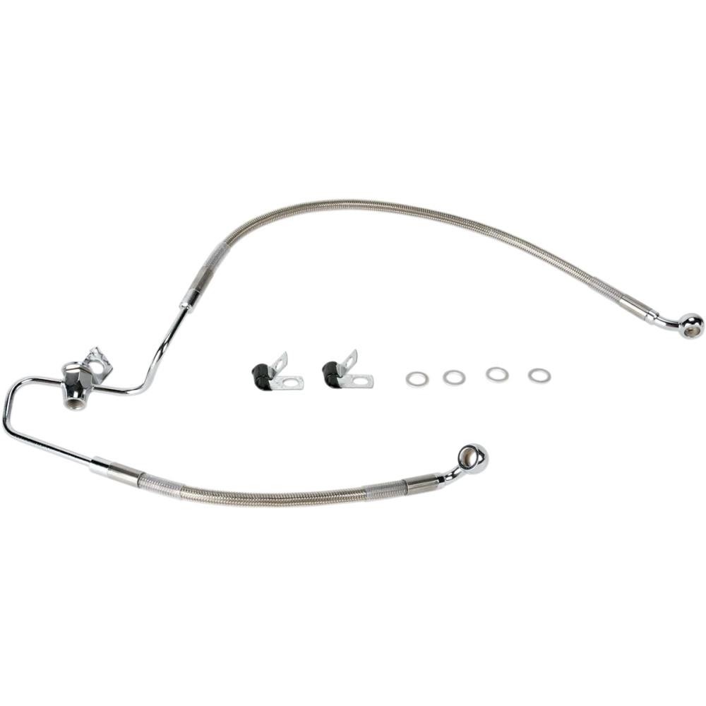 Stainless Steel Brake Line Kit — 75 cm (29-5/8"), rear, silver
