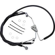 Extended Length Black Vinyl Brake Line Kit — Oversize +15.2 cm (6"), without ABS