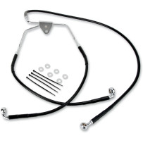 Extended Length Black Vinyl Brake Line Kit — 39 cm, 84 cm, Oversize +25.4 cm, Front