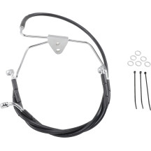 Extended Length Black Vinyl Brake Line Kit — 16", 28-7/8", Oversize +2", Front