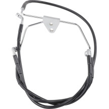 Extended Length Black Vinyl Brake Line Kit — 16 in, 36.875 in, Oversize +10 in, front