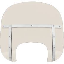 Memphis Fats Windshield — 13" (33 cm), fits '18-'19 Fat Boy headlight opening, Gray