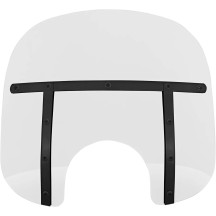 Memphis Fats Windshield — 33 cm (13"), 18 cm (7") headlight cutout, Clear