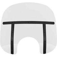 Memphis Fats Windshield — 33 cm (13"), 18 cm (7") headlight cutout, Clear