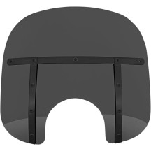 Memphis Fats Windshield — 13" height, 7" headlight cutout, Dark Smoke