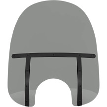 Memphis Fats Windshield — 13" height, 7" headlight cutout, Black Smoke