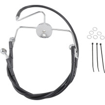 Extended Length Black Vinyl Brake Line Kit — 40.5 cm (16"), 75 cm (29-1/2"), Oversize +10.2 cm (4")