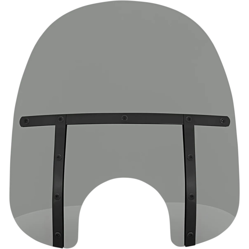 Memphis Fats Windshield — 43 cm (17") height, 18 cm (7") headlight cutout, Black Smoke