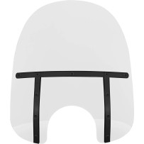 Memphis Fats Windshield — 48.5 cm (19") height, 18 cm (7") headlight cutout, Clear
