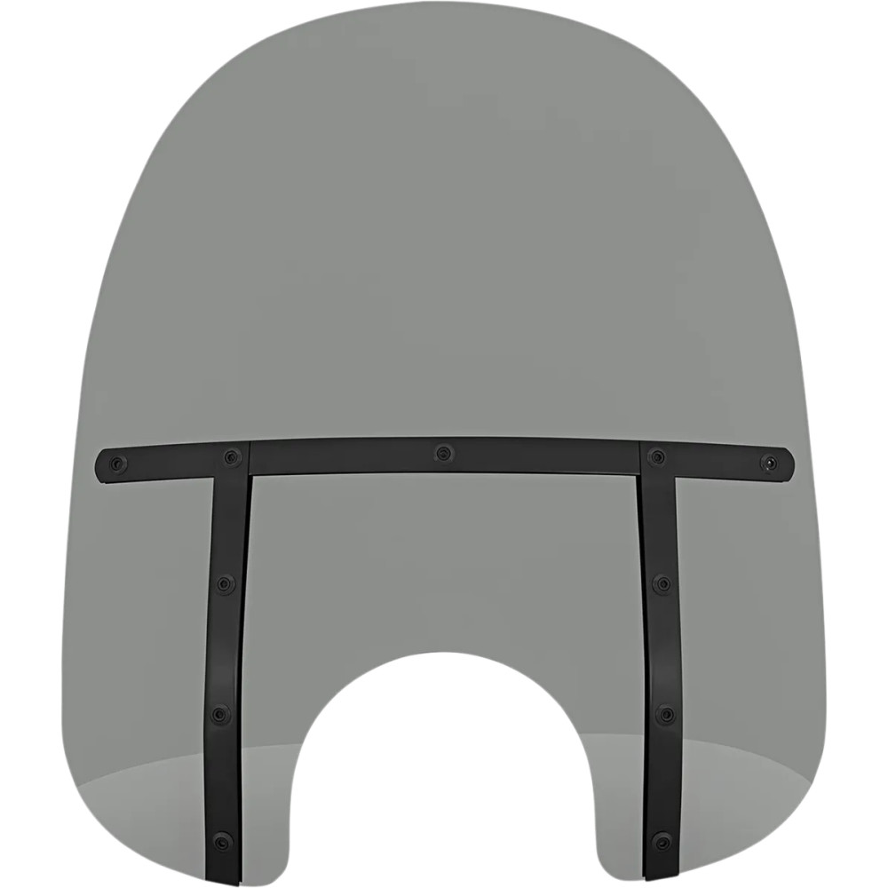 Memphis Fats Windshield — 48.5 cm (19"), 18 cm (7") headlight cutout, Black Smoke