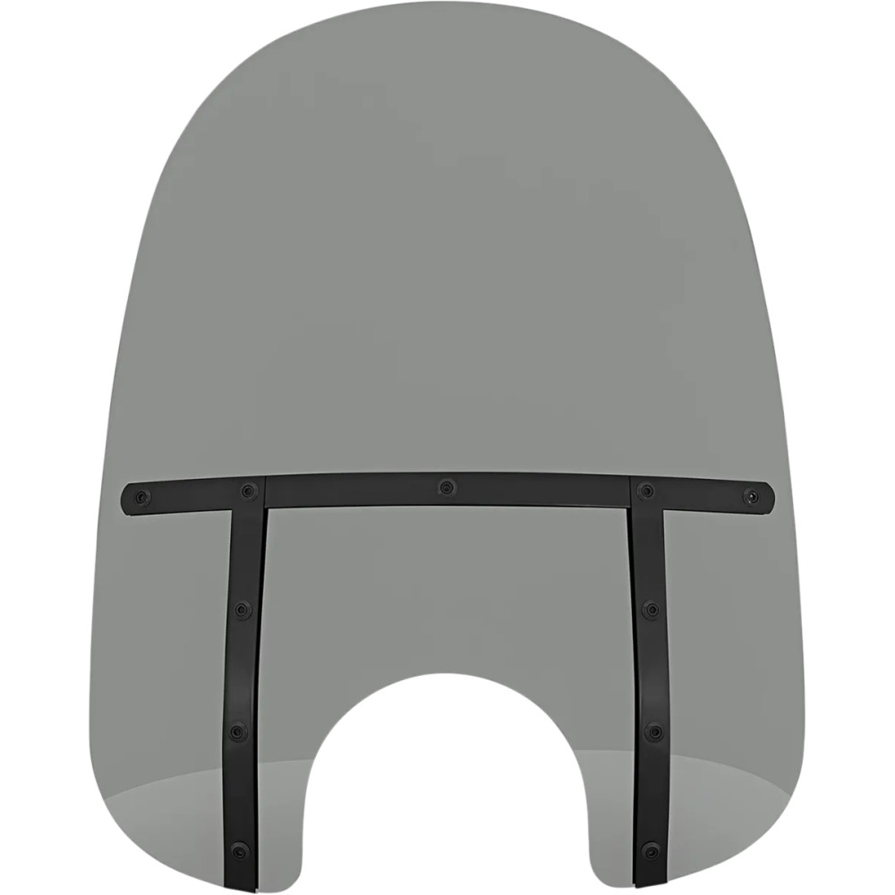 Memphis Fats Windshield — 53.5 cm (21") height, 18 cm (7") headlight cutout, Black Smoke