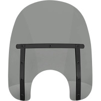 Memphis Slim Windshield — 15" height, Black, Smoke