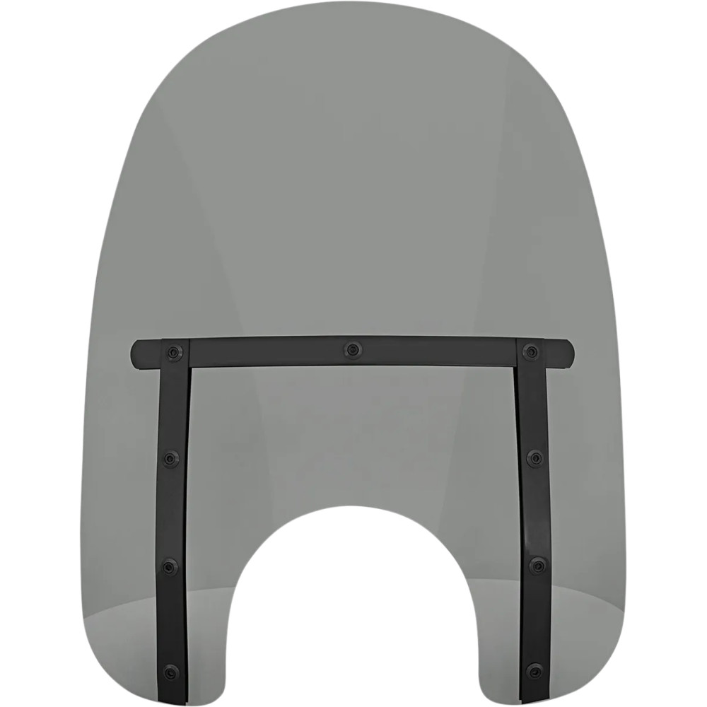 Memphis Slim Windshield — 17 in, Black/Smoke