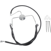 Extended Length Black Vinyl Brake Line Kit — Oversize +15.2 cm (6"), 40.5/80 cm