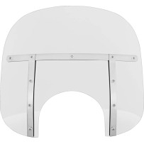 Memphis Fats Windshield — 33 cm (13") height, 56 cm (22") width, 23 cm (9") headlight cutout, Clear