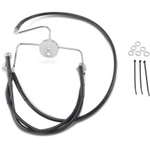 Extended Length Black Vinyl Brake Line Kit — Oversize +8 in, 16 in, 33-1/2 in