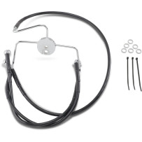 Extended Length Black Vinyl Brake Line Kit — Oversize +8 in, 16 in, 33-1/2 in