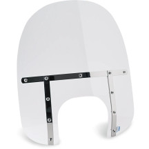 Memphis Fats Windshield with Big Headlight Cutout — 24 cm headlight cutout, 43 cm height, 56 cm width