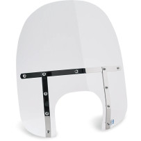 Memphis Fats Windshield with Big Headlight Cutout — 24 cm headlight cutout, 43 cm height, 56 cm width