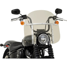 Memphis Fats Windshield — Height 38 cm (15"), Width 56 cm (22"), Headlight cutout 18 cm (7")