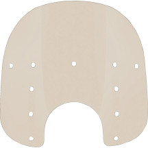 Replacement Fats Windshield Plastic — 38 cm (15") height, 56 cm (22") width, 18 cm (7") headlight cutout, Gray