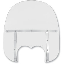 Memphis Fats Windshield — 17 in (43 cm), dual headlight cutout, clear