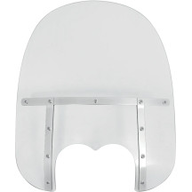 Memphis Fats Windshield — 19 in, dual headlight cutout, clear