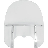 Memphis Fats Windshield — 19 in, dual headlight cutout, clear