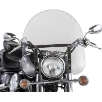 SS-30 Classic Windshield — 17 in H, 23 in W, 3/16 in thick, Clear/Chrome