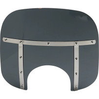 Memphis Fats Windshield — 33 cm (13"), 56 cm (22"), 23 cm (9"), Black