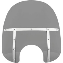 Memphis Fats Windshield — 17" H, 22" W, 7" headlight cutout, Black