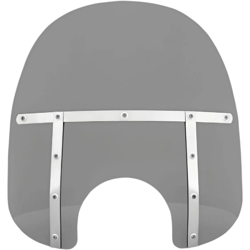 Memphis Fats Windshield — 17" H, 22" W, 7" headlight cutout, Black