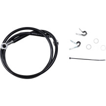 Stainless Steel Brake Line Kit — 97.5 cm, front upper, black