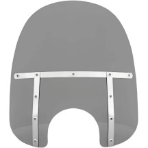 Memphis Fats Windshield — 48.5 cm (19") height, 56 cm (22") width, 18 cm (7") headlight cutout, Black Smoke