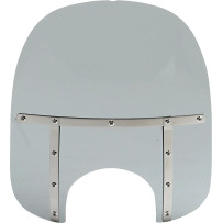 Memphis Fats Windshield — 19" height, 22" width, 9" headlight cutout, Black Smoke