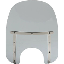 Memphis Slim Windshield — 17" height, 18" width, 7" headlight cutout, Black