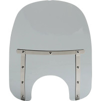 Memphis Slim Windshield — 17" height, 18" width, 7" headlight cutout, Black