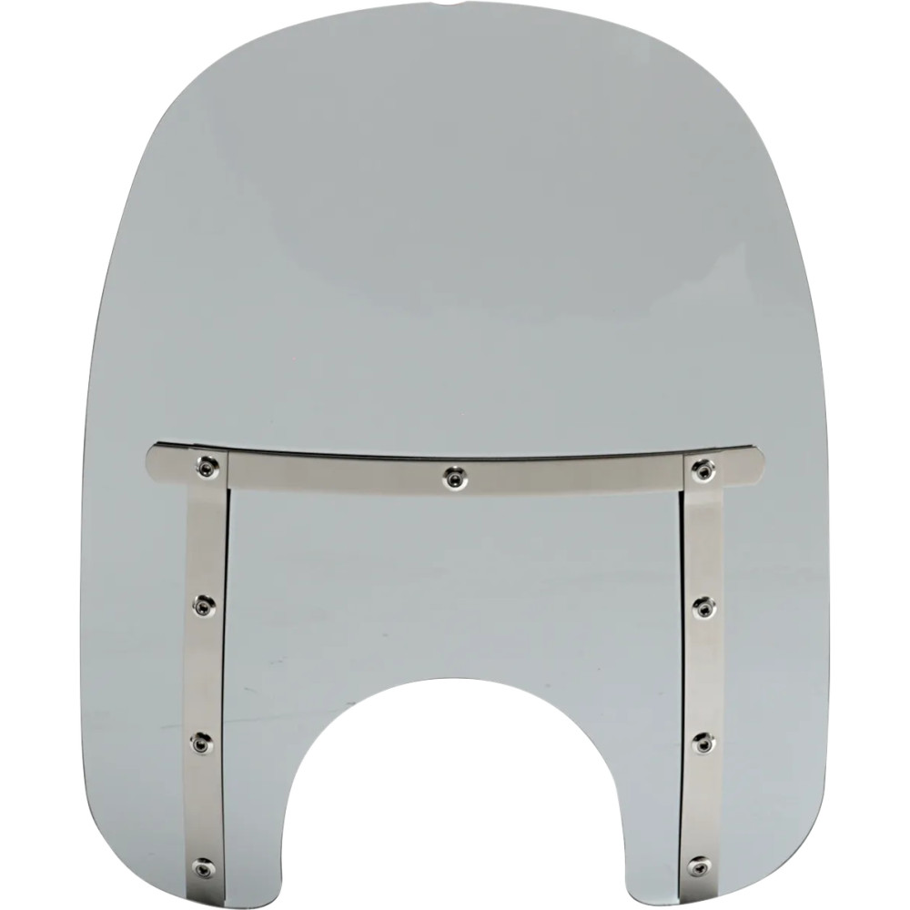 Memphis Slim Windshield — 17" height, 18" width, 7" headlight cutout, Black